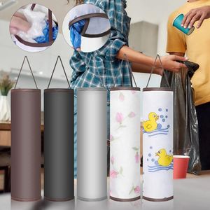 Depolama Çantaları Çöp Asma Plastik Organizasyon Ev Bakkal Çantası Tutucu Duvar Montajı Dispenser Mutfak Çöp