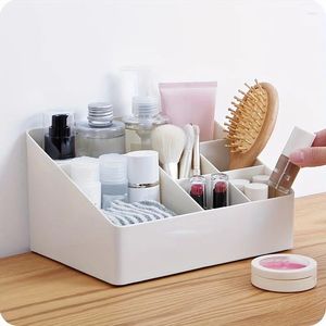 Storage Boxes Desktop Cosmetic Organizer Jewelry Nail Polish Makeup Brushes Pencil Card Holder Box Container For Desk Office Supplies Table