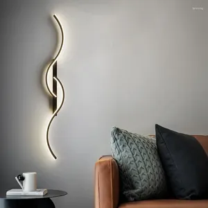 Vägglampa minimalistiska led luster kreativt modernt sconce ljus för vardagsrum sovrum sovrum heminredning belysning