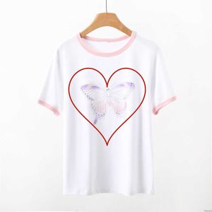 Tshirt Womens Designer T-shirt Cherry Printing Loose Crew Neck Kort ärm Cotton Coman Casual Tops 2024 Summer Tees Y2K Streetwear 0Z5J
