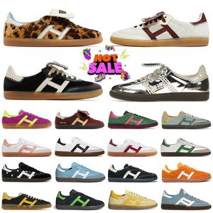 Top Designer 2024 Sports Wales Bonner Shoes Leopard Print Sapatos casuais planos tênis prateado Fox Brown Brown White Women Women Women Dhgate So treinadores 36-45