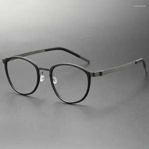 サングラスフレームデンマークブランド高品質のチタン眼鏡男性女性