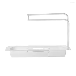 Kitchen Storage Drain Basket Sink Holder Stable PP Sponge Soap Home Easy Clean Rack Expandable Removable Solid