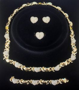 Xoxo smycken set för kvinnor halsband örhängen 14k guld smycken uppsättningar för kvinnor bröllop smycken örhängen för kvinnor set9748726