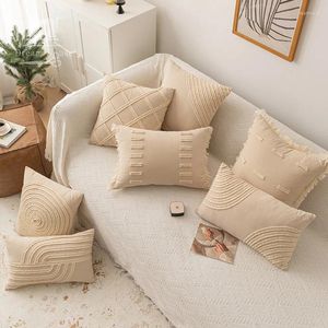 Tamels de travesseiro Capas de 45x45/30x50cm capa decorativa nórdica para sofá -cama bEIge travesseiro boho decoração da sala de estar