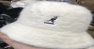 3CAZ NEW KNANGOO KANGOL RABBIT HAIR Plush Round Top Basin Cap для мужчин и ведро шляпа Women Fisherman039S HAT5495698