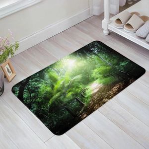 Carpets Green Forest Sun Living Room Doormat Carpet Coffee Table Floor Mat Study Bedroom Bedside Home Decoration Accessory Rug