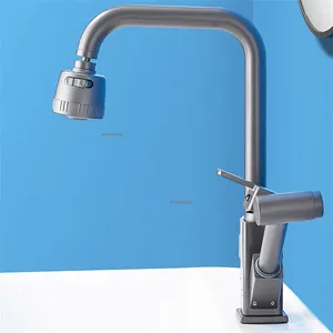 Banyo lavabo musluk bar havza mutfak lavabo musluk mikser su musluk soğuk tek saplı yan çekme püskürtücü Washbasin H