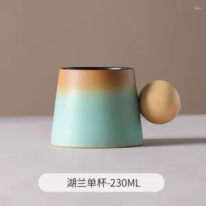 Mugs Elling Commercial Coffee Cup Set Dish grov keramik Högkvalitativ kreativ retro keramisk märke designkänsla