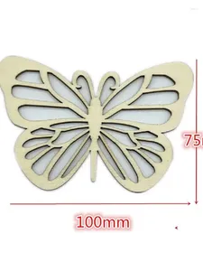 Party Favor 20st Wood Butterfly Wedding Gift Diy Wood Craft Home Decoration 100x75mm