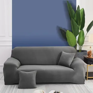 Stol täcker all-inclusive elastisk fast färgsoffa för vardagsrum spandex soffasektionsmöbler slipcover 1/2/3/4 sits