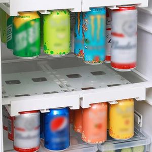 Kitchen Storage Soda Tank Rack Hanging Drawer Design Health And Safety White For Refrigerator Cabinet Supplies