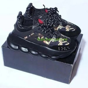 2024 Fashion Casual Running Shoes Designer Classic Italy Top Quality Chain Reaction Wild Jewels Chain Link Trainer Sneakers 36-45 D5 EUR