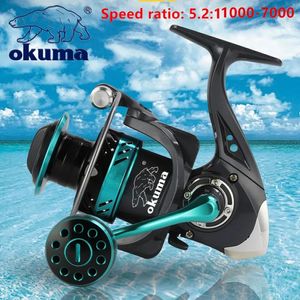 Okuma est girando rolo de pesca 1000-7000 Ultralight Max Drag 13bb 5.2 1 Surfcasting giratória bobina de água salgada de água salgada 240511