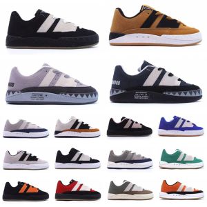 Adimatic Human Made Low Designer Skate Shoes Jamal Smith Neighborhood Black Gray Dust Green Core Black Crystal White Men Women Sports Low Sneakers 36-45