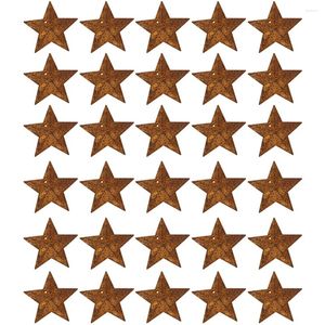 Party Supplies Christmas Small Metal Stars Rusty Pentagram Tree Decorations Miniatures For Crafts