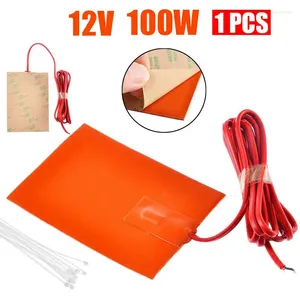 Carpets 90x130mm 12v 100w 70 Celsius Engine Crankcase Silicone Heater Pad With Adhesive For Block Tanks Oil Pan Heating Plate Mat