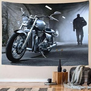 Taquestres 6 tamanhos Motocicleta Tapestry Poster Arte da parede Publicidade logotipo vintage