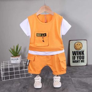 Set di abbigliamento set per bambini Top-shirt da gentiluomo alla moda estivo