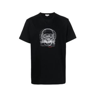 Saint Queen T Shirt Erkek Tişörtleri Erkek Tasarımcı T Shirtler Siyah Beyaz Serin T-Shirt Erkekler Yaz İtalyan Moda Gündelik Sokak T-Shirt Üst Tees Plus Boyutu 98200