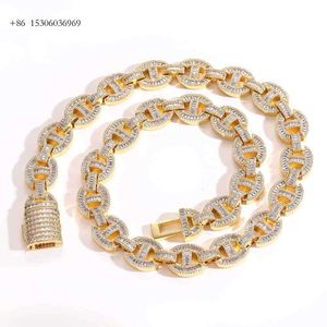 Pass Tester Full Iced Out VVS Diamond Miami Link Chain D Color Moissanite Hip Hop Men Jewelry S Cuban Necklace