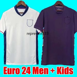 Shirt calcistico in Inghilterra 2024 Euro 24 25 Maglie da calcio Bellingham Saka Foden Inghilterra Rashford Sterling Grealish National Team Kane Football Shirt Kids Set Kit Tops