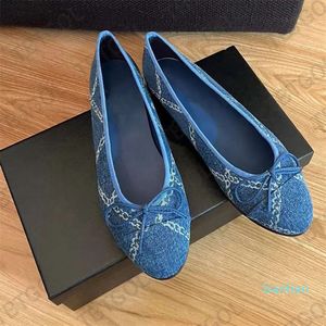 Designer Dress Shoes Paris Women Ballet Flats Shoes Leather Slip Round Toe Ladies Party Loafers Shoes