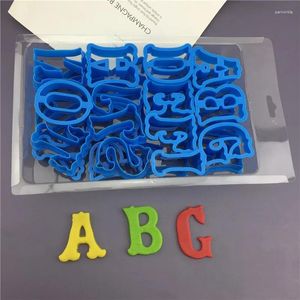 Backformen 26pcs/Set großer englischer Buchstaben Cookie Cutter Formen A-Z Capital Alphabet Biscuit Fondant Embosser Stempel DIY WORD CAIT Kuchen