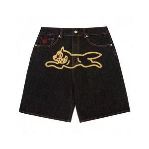 Baggy Short Pants Men Y2K Harajuku Denim Shorts Women Hip Hop Punk Streetwear Summer American Jorts Shorts Street Clothing 240511