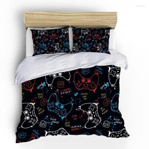 Bedding Sets Sejms 3D colorido Máquina de jogo Caso de travesseiros personalizados para crianças luxuosas para homens adultos Cama grande grande