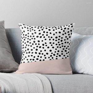 Kissen schwarz weiß und rosa dalmatianer Druckwurfsofa -Abdeckungskoffer