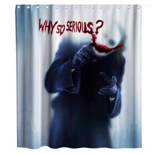 Shower Curtains Why So Serious Custom Theme Fabric Black And White Curtain