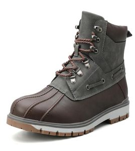 Boots Men Classic With Water impermeável Sole Rain Lace Up Taikle Shoes Winter Leather9879360