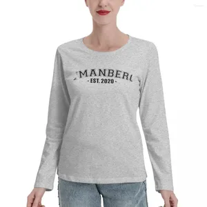 Women's Polos L'manberg College Style Logo Long Sleeve T-Shirts Custom T Shirt Funny Shirts Quick-drying T-shirt Tops For Women