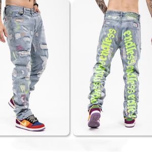Дизайнерские джинсы Mens Pants Fgg Mens Wear Осень Новый модный бренд High Street European и American Vintage Jeans и штаны для мужчин и женщин для мужчин и женщин