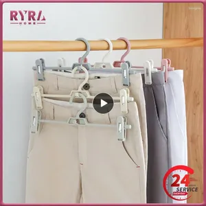 Hangers Trousers Rack Clip Anti-Slip Clothespin Wardrobe Pants Clamp Clothes Hanger For Trouser Skirt Closet Organizer