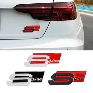 Weitere Innenzubehör 1PCS Metall Car Sticker Abzeichen Dekoration Aufkleber für Audi Sline TT Q2 Q3 Q5 Q7 Q8 A3 A4 A5 A6 A7 R8 B5 B6 B7 B8 C5 RS4 RS5 V8 T240509