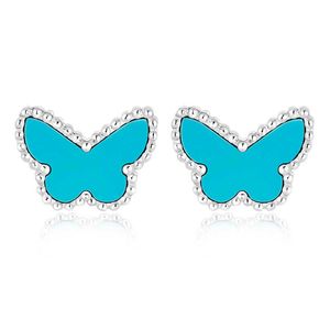 Kända designers Designar Vanlycle Delikat örhängen för både män och kvinnor Silver Butterfly Animal Simple With Common Vanly