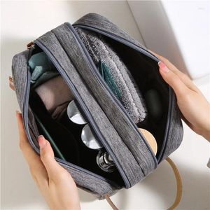 Förvaringspåsar Portable Travel Cosmetic Bag Kit Multifunktionell dragkedja Fodral Rakning Organiser Pouch toalettart Wash