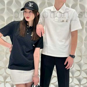 Men's Polos designer 2024 Spring/Summer contrasting digital mother logo embroidered loose fitting pullover short sleeved POLO shirt for both men and women OERR