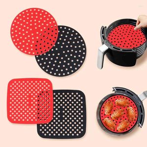 Double Boilers Square Reusable Air Fryer Silicone Mat Kitchen Accessories Non-stick Baking Pastry Tool Bakeware Oil Cake Grilled Saucer