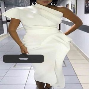 Sexy Cheap African Sheath Cocktail Party Dresses One Shoulder Pleats Satin Short Prom Dresses Formal Graduation Homecoming Dress P183 287s