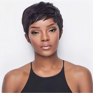 Short Pixie Wigs Human Hair for Women Short Layered Haircut Wigs Brazilian Virgin Human Hair Wigs