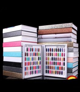 Modelo profissional 216 Cores em gel de unha Polish color Display Card Book Dedicado Cartelo De Nail Art Ferramentas com 226 False Nail1264121