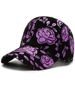 Moda Floral Print Baseball Cap algodão Chapéus Sun Ajusta Novo Hat Younth para Women Snapback Hat Casual Cap1065354