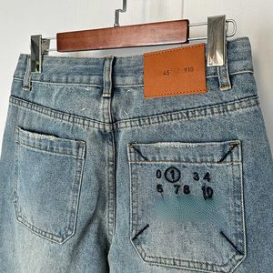Frauen Jeans Modebrief Stickerei gerade leges Hosen