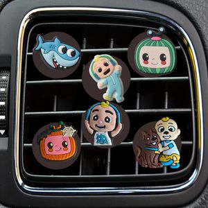 Interior Decorations Cocoa Melon Cartoon Car Air Vent Clip Outlet Per Conditioner Clips For Office Home Freshener Drop Delivery Oturw