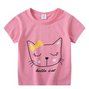 Baby Boys Girls Summer Tshirt Kid Cartoon Animal Tops Tees T Shirt Size 3 4 5 6 Year Children Cotton Clothing 240511