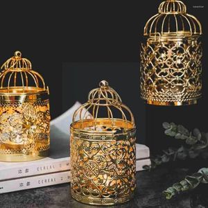 Candle Holders Hollow Holder Birdcage Candlestick Tealight Hanging Vintage Party Cage Decor Lantern Retro Home Bird D1w5