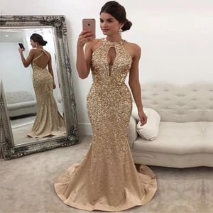 Plus Size Gold Sequins Mermaid Prom Dresses Elegant Long Sleeves Evening Gowns 2021 Off Shoulder Women Pink Formal Dress 230b